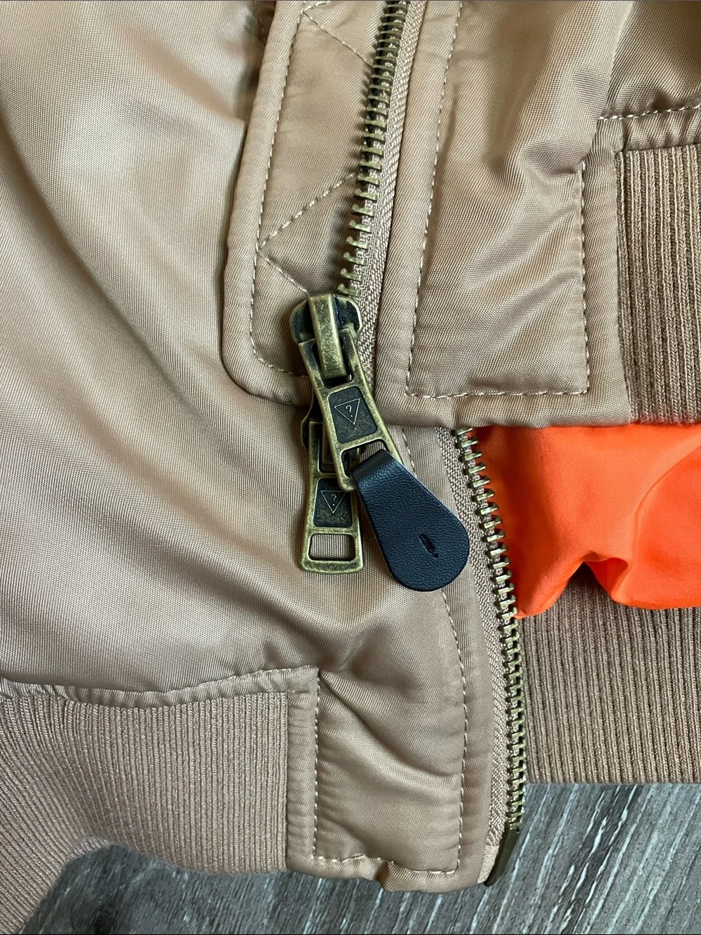 Guess women's satin flight/bomber jacket